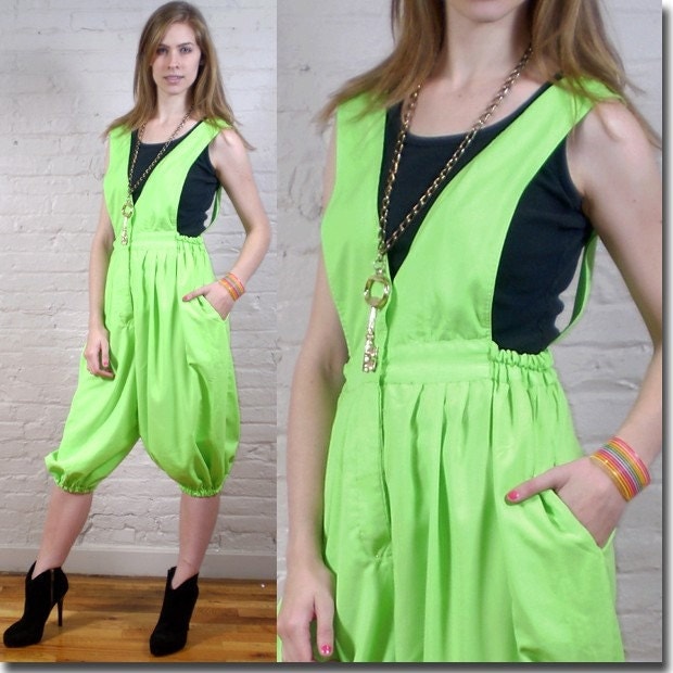 neon green overalls