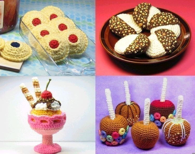 4 Food Patterns - Crochet - pdf