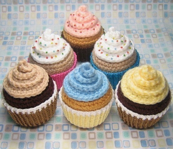 Crochet Pattern - Cupcake - PDF