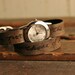 Leather Wrap Watch - Personalized Smokey Pattern - Antique Black
