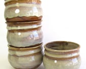 Set of 4 Stacking Soup Bowls - Mocha Madness Glaze