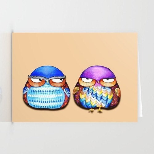Grumpy Birds - Funny Greeting Card