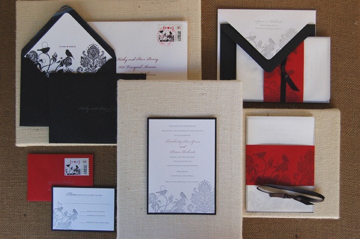 Letterpress Wedding Invitations - LETTERPRESS - Love Song - Set of 100 by Invited Ink