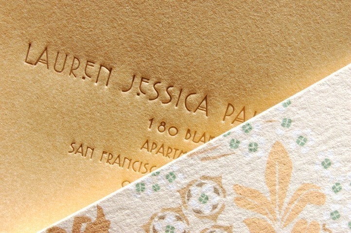 SAMPLE - Wedding Invitation - LETTERPRESS - Art and Love by Invited Ink