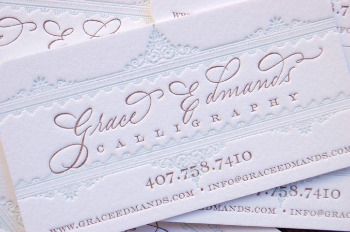 Custom Business Cards - LETTERPRESS - Sampler by Invited Ink