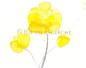 Sunshine Blossoms watercolor flower giclee fine art print