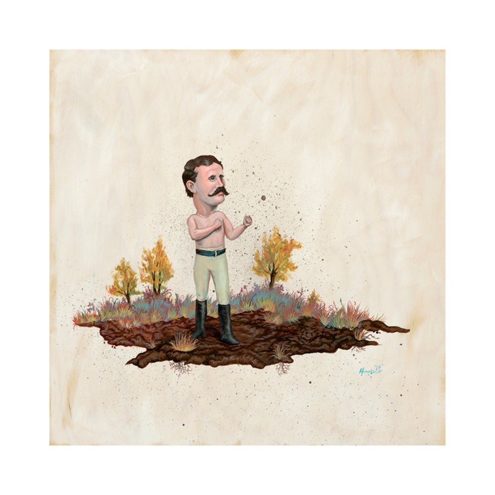 Boxer Paddy Ryan - Mr. Hooper Art - Reproduction - Print