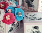 Personalized Photo Party Favor Lollipop Sucker Candy Table Tissue Paper Flowers Bright  for Wedding, Birthday, Graduation or Retirement
