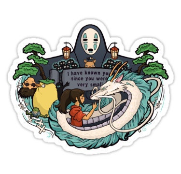 individual die cut Spirited Away sticker