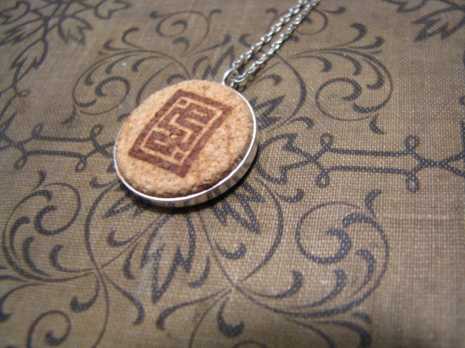 Cork Necklace right angles