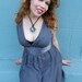 Calavera or Sugar Skull Ceramic Necklace In Blues