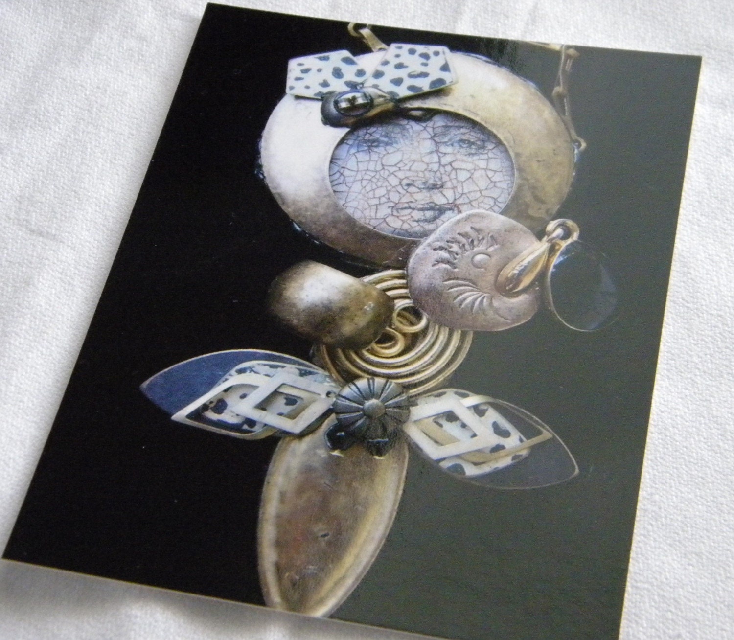 Home to Myself Postcard Print Art Assemblage by zJayne