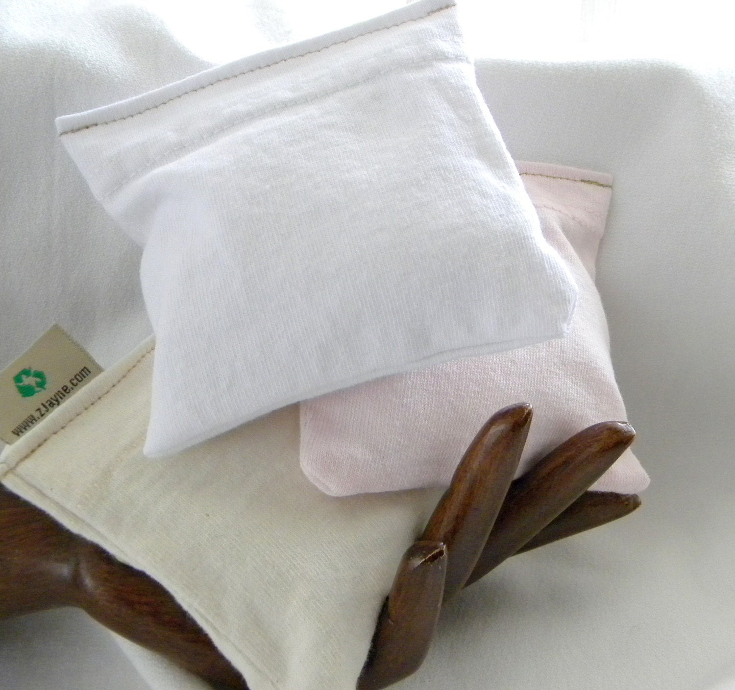 Dryer Sheet Sachet Pillows Recycled Material Organic Lavender SET of THREE