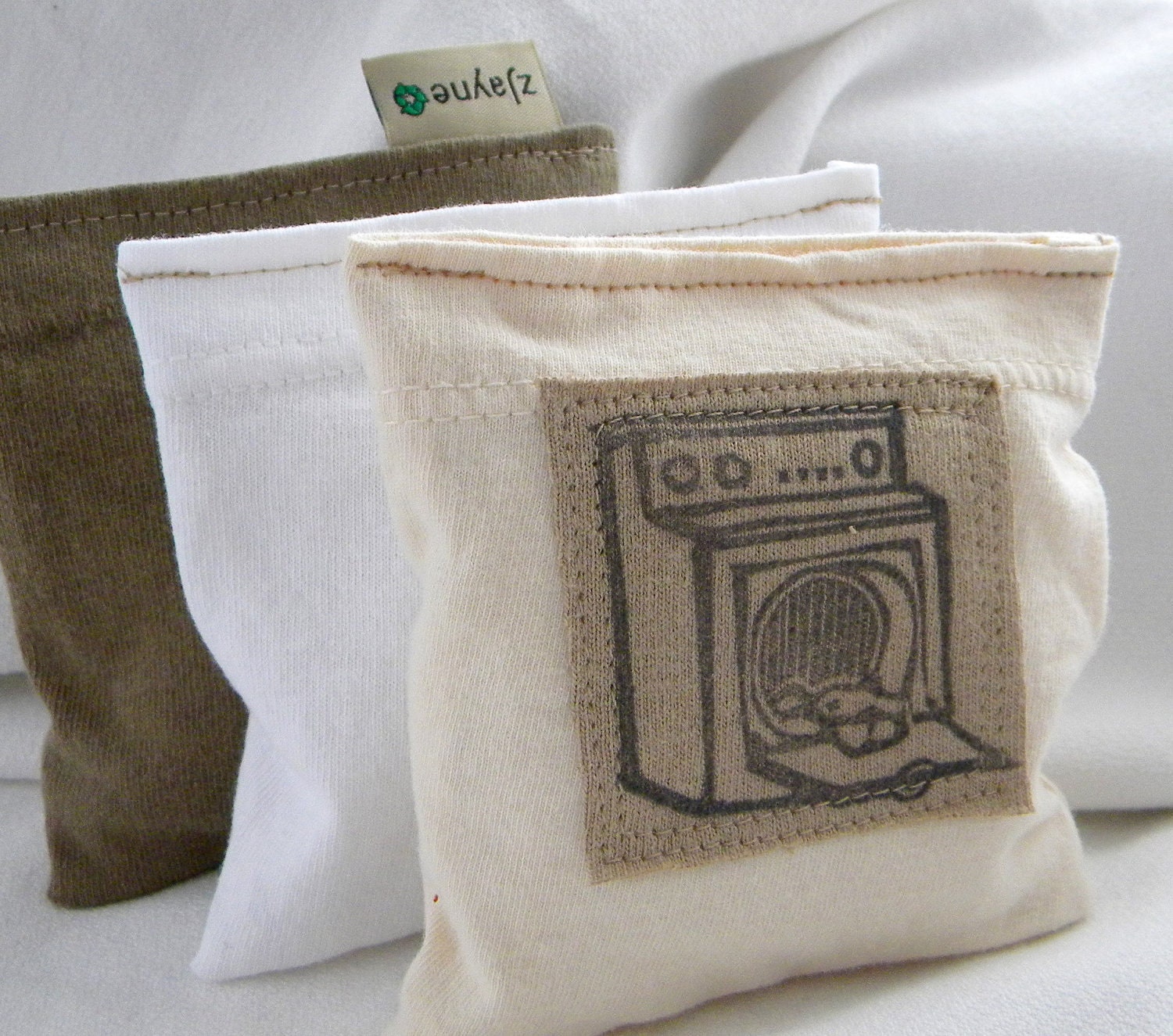 Lavender Sachet Dryer Pillow Sheets Alternative Organic  Upcycled from tShirt Material SET of THREE