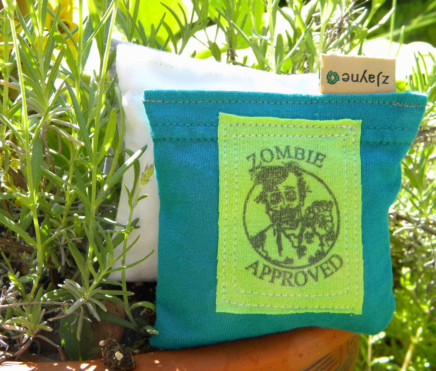 Zombie Approved Lavender Sachets for Dryer Clothes Drawers Closets Camping Pillow Sheets Upcycled from tShirt Material SET of THREE