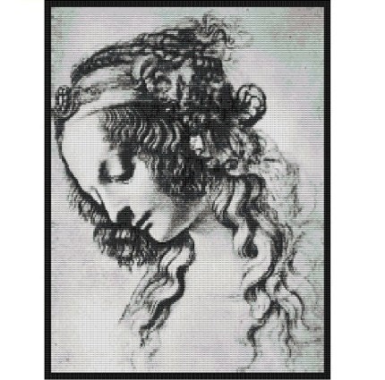 Mary Magdelene by da Vinci, pattern for loom or peyote