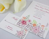 Retro Flower Wedding Invitations