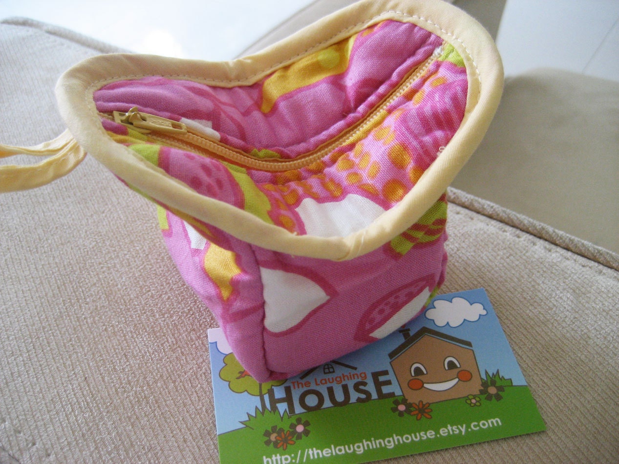 Paw-Me Coin Pouch (Lotus & Leaves in Fuchsia)