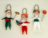 Christmas Ornaments - Santa Chenille Ornaments - Holiday Gift Under 25