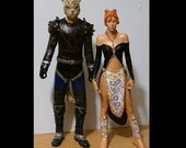 Custom Video Game Characters Wedding Cake Toppers Figure set - Personalized From Your Photos