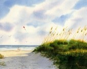 Playdate child flying kite with parent
