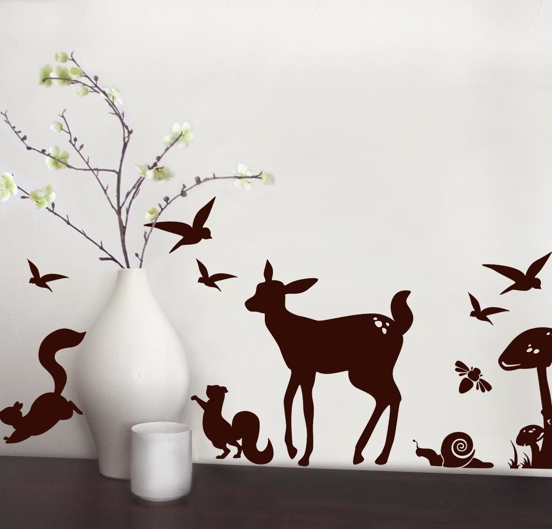 Woodland wall graphic