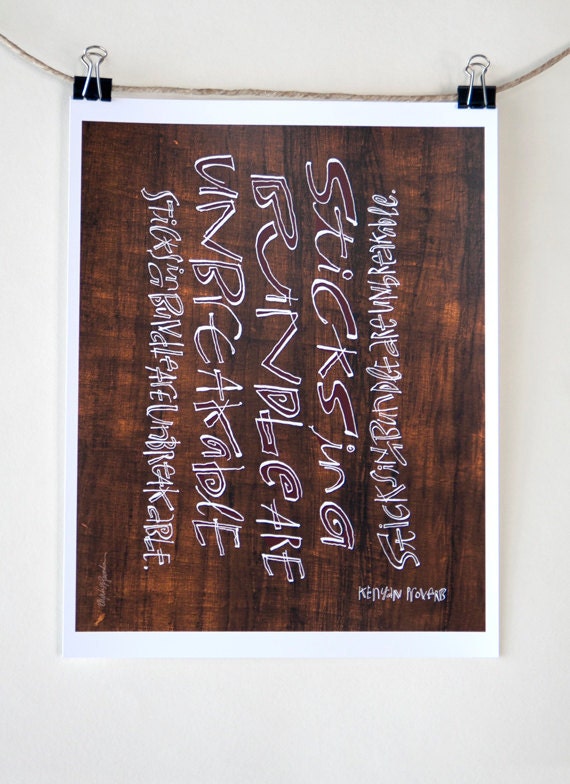 Kenyan Proverb - Digital Print Mini Poster
