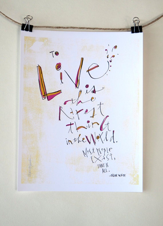 Oscar Wilde Quote - Digital Print Mini Poster