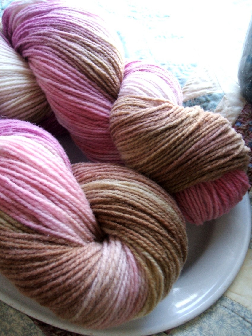 American Fine Wool and Nylon Super Soft Sock Yarn ALA MODE Kettle Dyed 450 yards