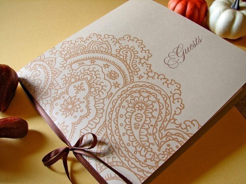 Paisley Wedding Guest Book