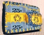 Blue and Yellow Raffle Ticket Wallet