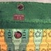 Green and Yellow Raffle Ticket Clutch