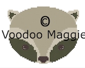 Woodland Raccoon Cross stitch pattern