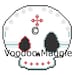 Sugar Skull cross stitch pattern - in red and blue