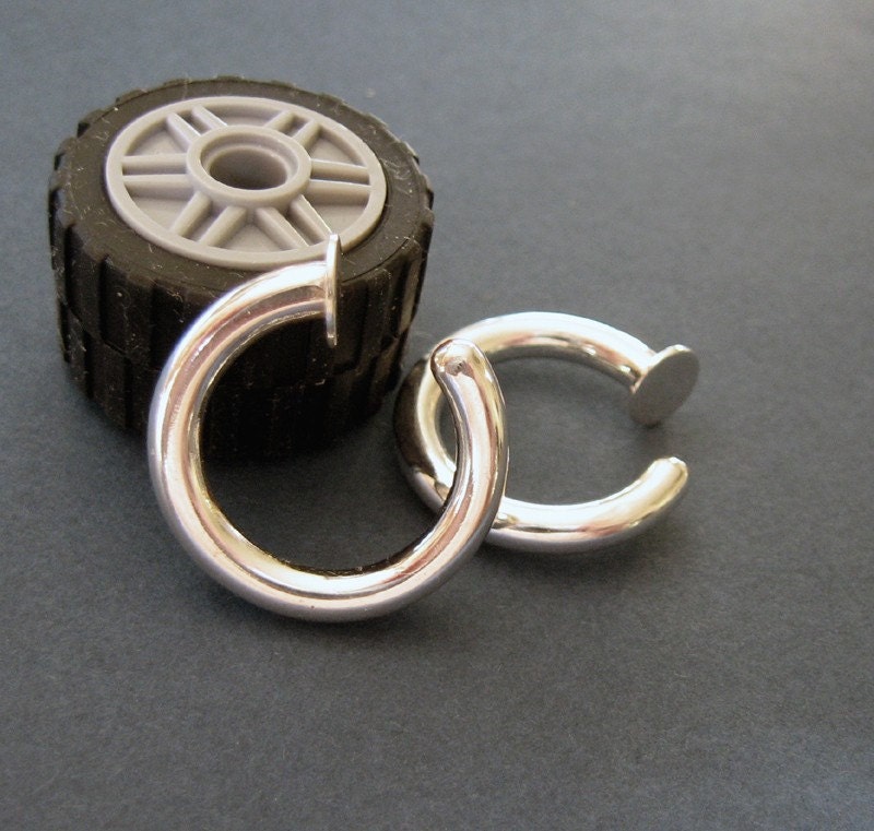 10ga solid sterling silver Hoops 0.75 inch unisex