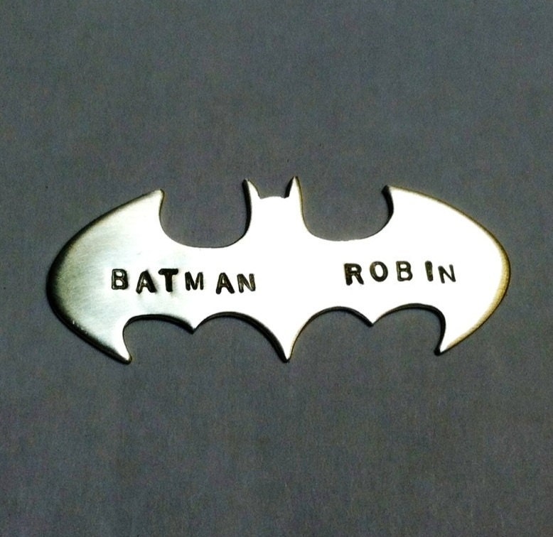 Batman Best Friend necklaces, Personalized Friendship sterling silver CHAINS