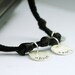Leather Wrap Bracelet for Mom in Recycled Metal and Black Suede - Hand Stamped and Personalized - Custom- four name disks
