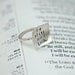 Square Ring - Hand Stamped - Be Still and Know - Custom Personalized - Bible Verse or Quote - Recycled Sterling Silver