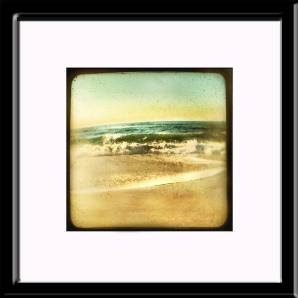 SALE - Beach photography set, beach landscape photography, set of (3) beach photos, vintage decor, vintage style, teal