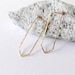 no. 430 - hammered brass quartz hoop earrings