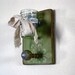Single Mason Jar  Wall Vase-Shabby Elegance Collection Vintage Green Mason Jar and Peg Wall Decor