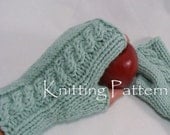 Cable Fingerless Gloves or Mitts PDF Knitting Pattern