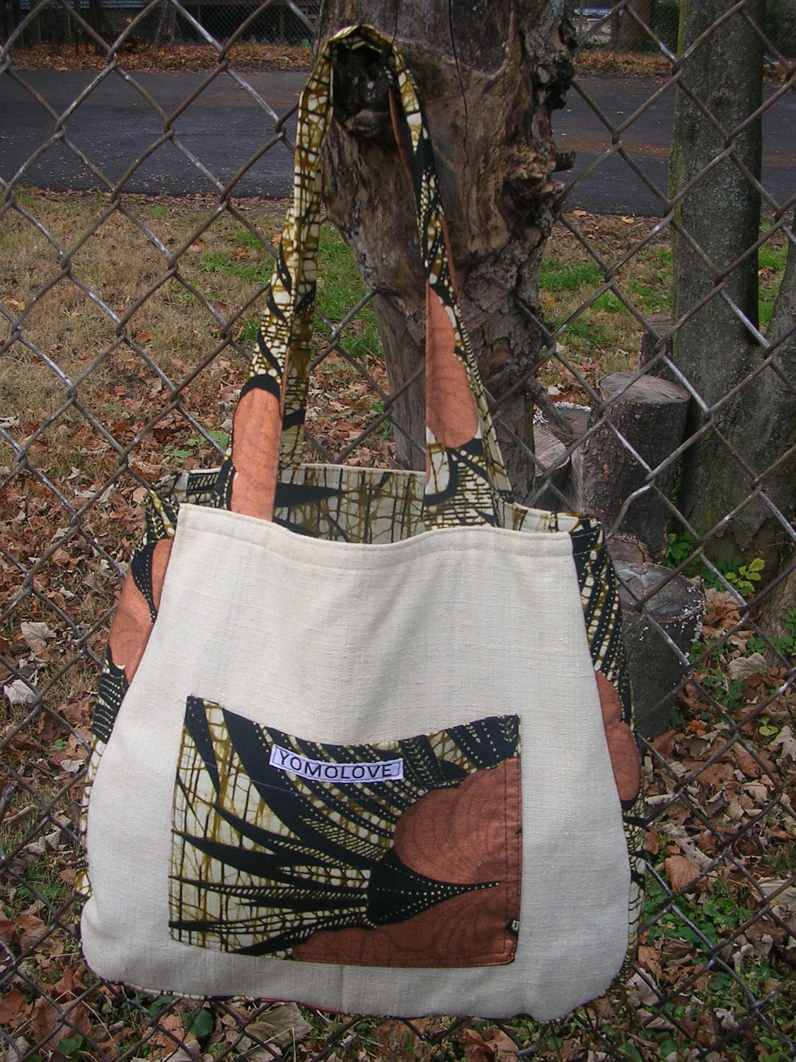 African print fabric bag