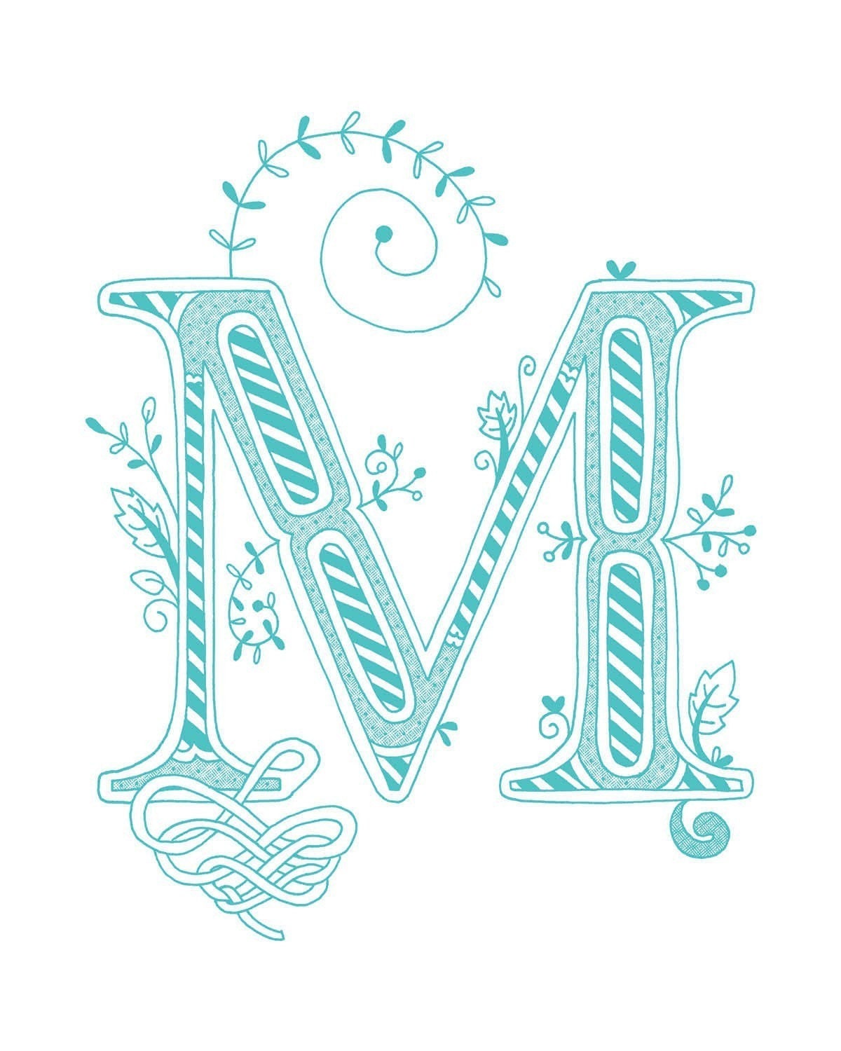 monogrammed m