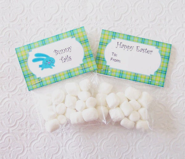 Printable Easter Bunny Tails Mini Bag Toppers