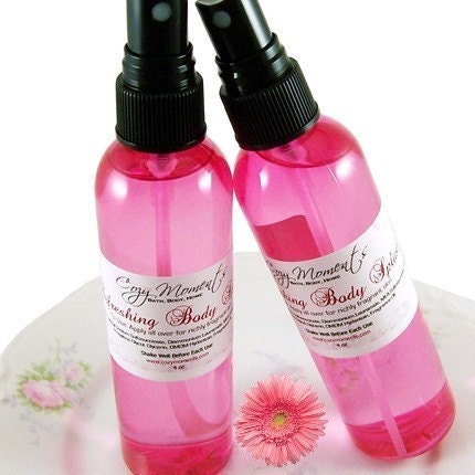 Pink Birthday Cake scented Refreshing Body Splash, Paraben Free (4 oz)