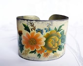 fauve bouquet - vintage tin bracelet