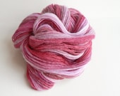 Use code SHIPMEFREE now for Free shipping, Handspun Yarn, gift for knitters, rose handspun yarn, pink handspun yarn, laceweight yarn