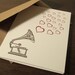 Record Player and Hearts - Letterpress Card