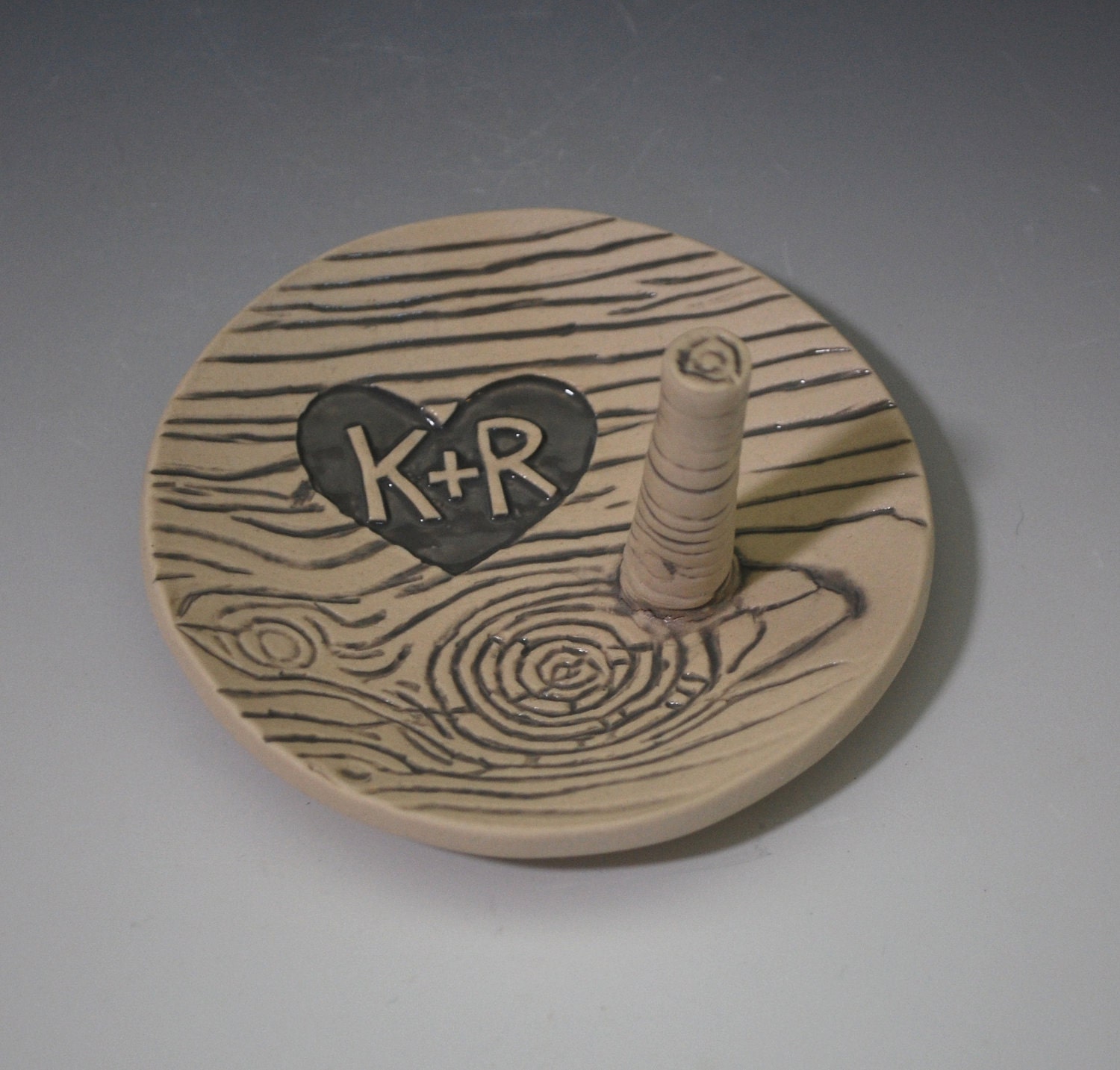 Ring Dish, customized wood grain